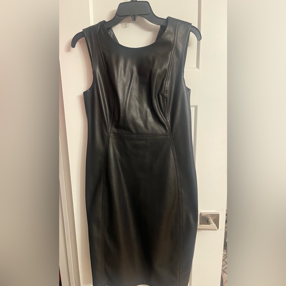Leather Calvin Klein Dress